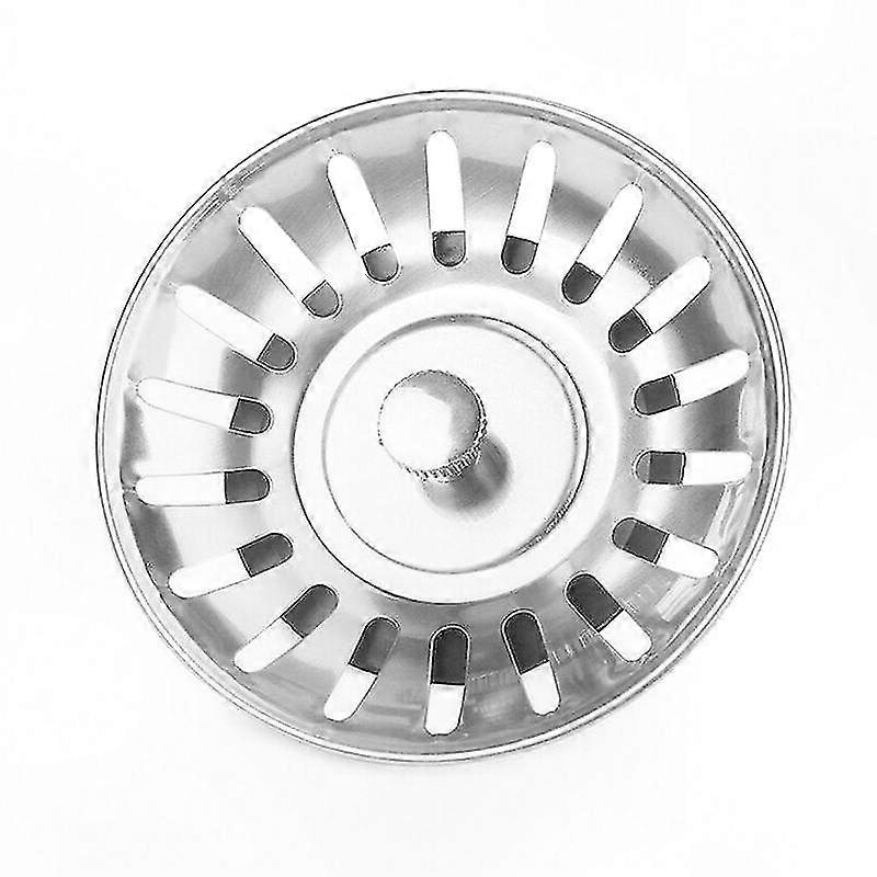 Kitchen Sink Drain Strainer Plug 80mm Stainless Steel Waste Replacement Filter