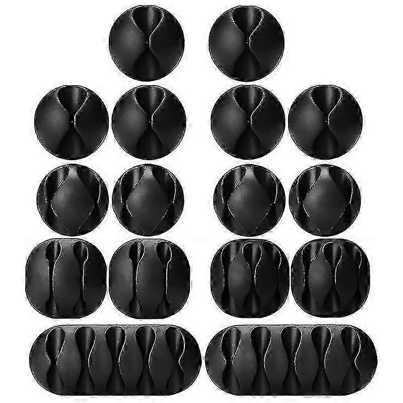 16-piece Cable Clamp Cable Holder, Cable Organizer Set, Black