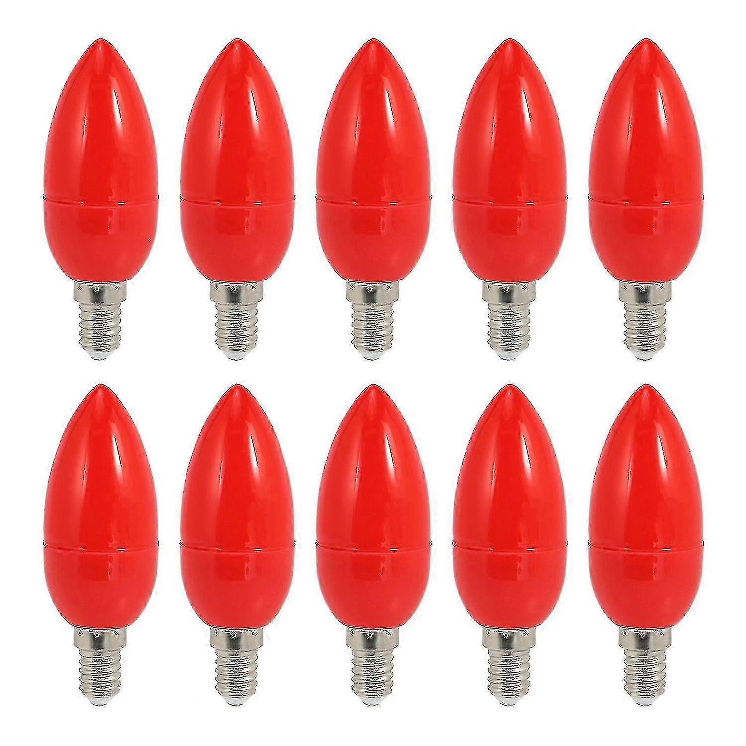 Energy saving candle lights for festivals, 10x LED E14 bulbs