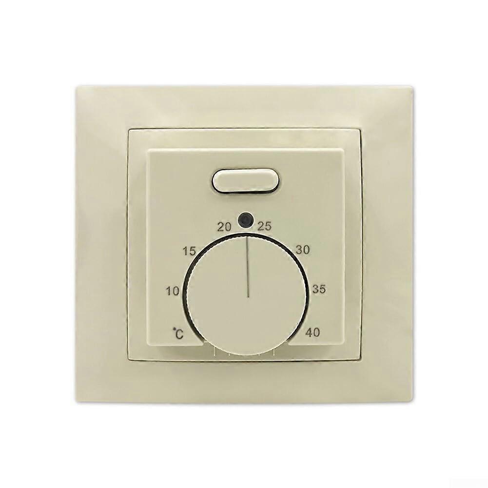 Electric Thermostat With External Sensor, Performance, Beige Finish, For Efficient Home Heating Solutions