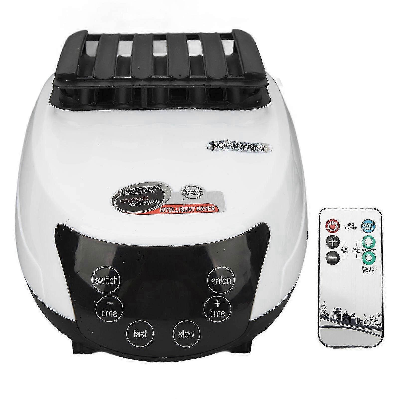 z 1500W Clothes Dryer Machine Six Buttons Host White Silent Operation Electric Clothes Dryer with Remote Control for Home