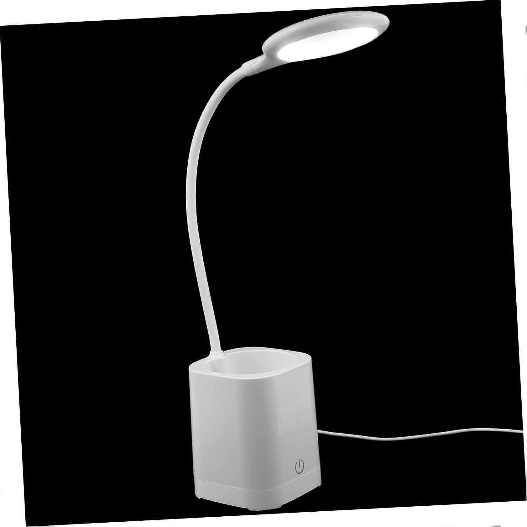 USB Rechargeable Touch Control Desk Lamp Pen Holder Reading Light Eye Caring College Dorm Room
