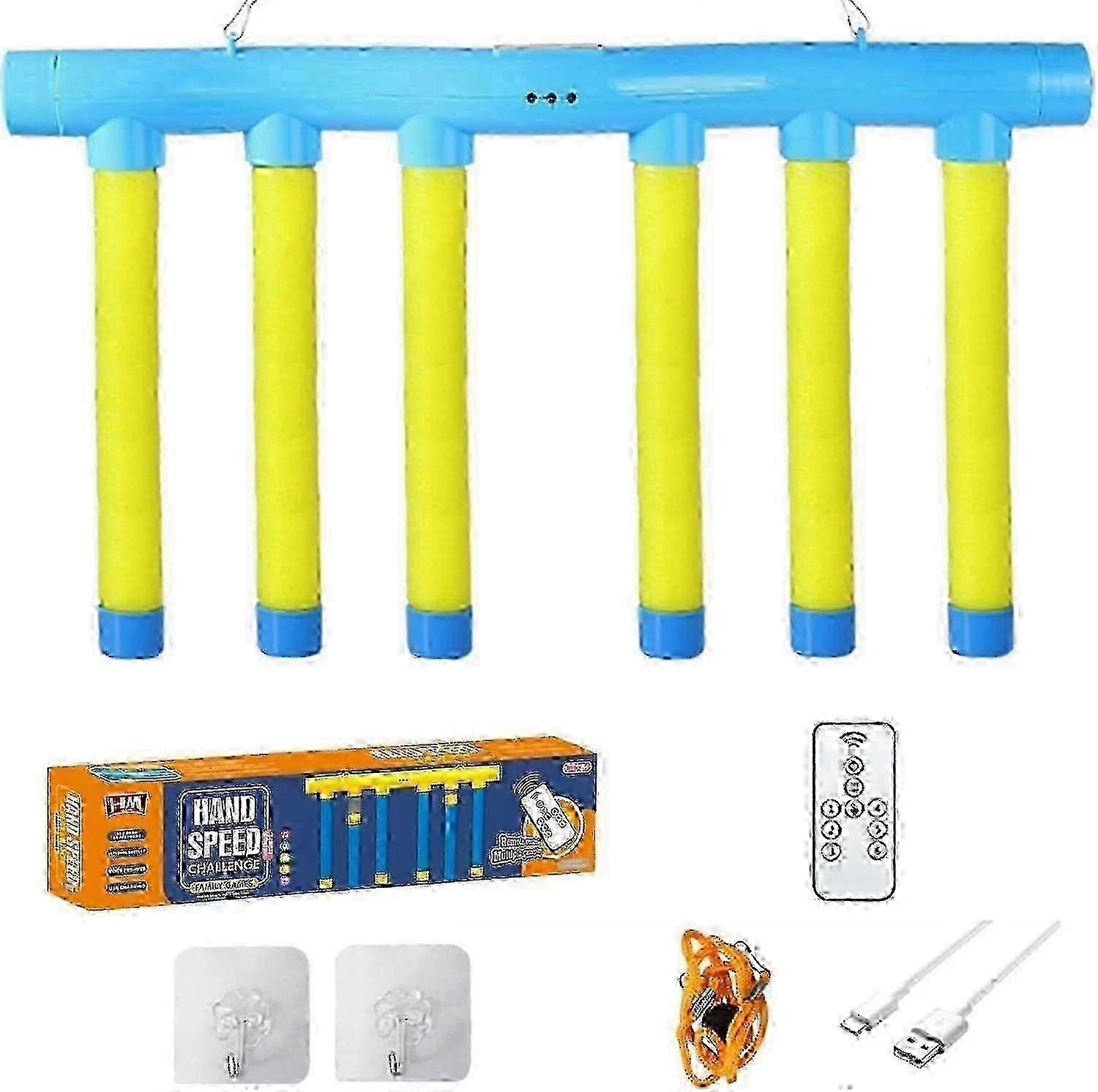 Reflex Challenge Game, Drop Sticks Game, Hand Eye Coordination Reaction Training Toy, 3 Adjustable Speed, With Remote Control Kb