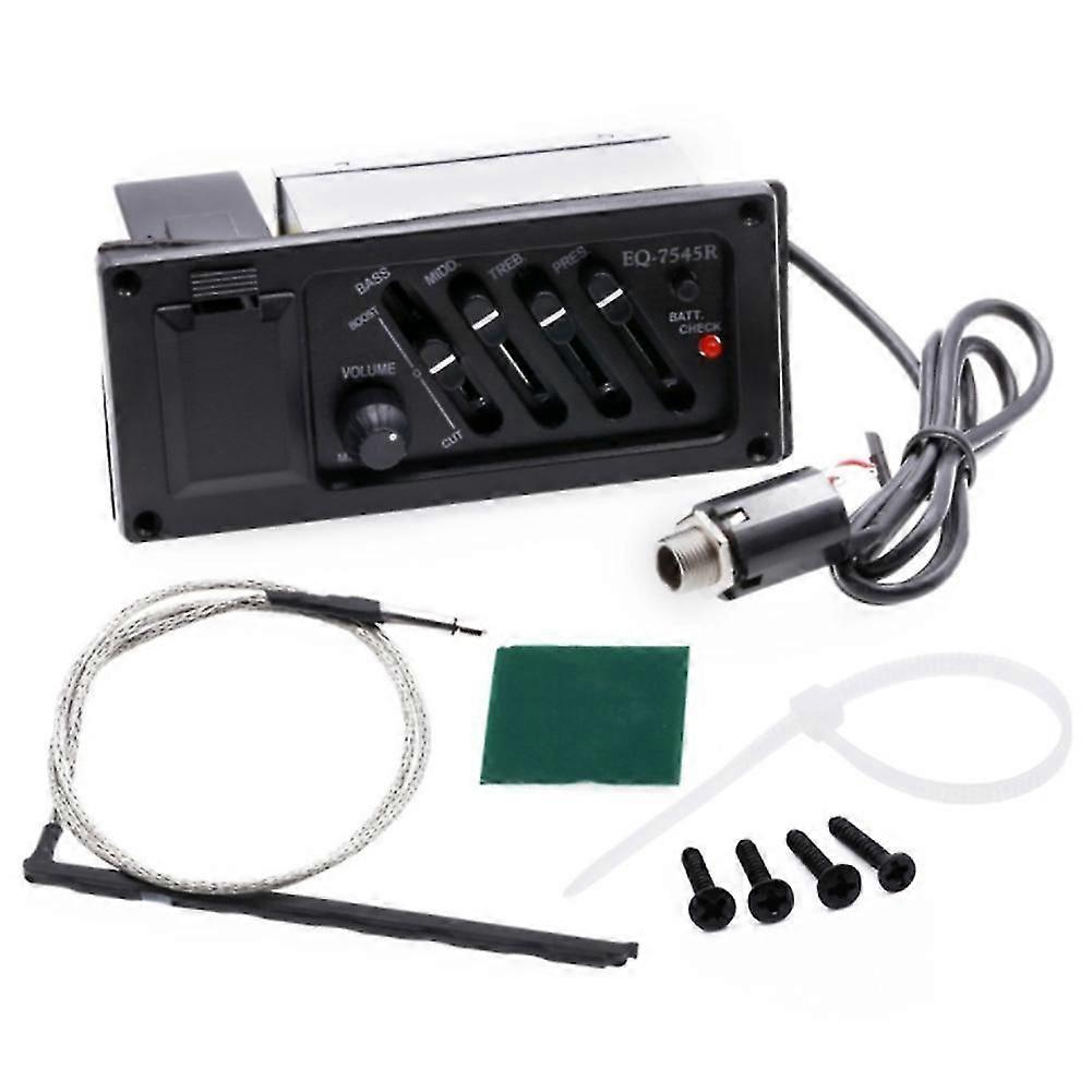 4-bands EQ-equalizer Piezo-pickup för EQ-7545r förförstärkare akustisk gitarrförförstärkare stämapparat