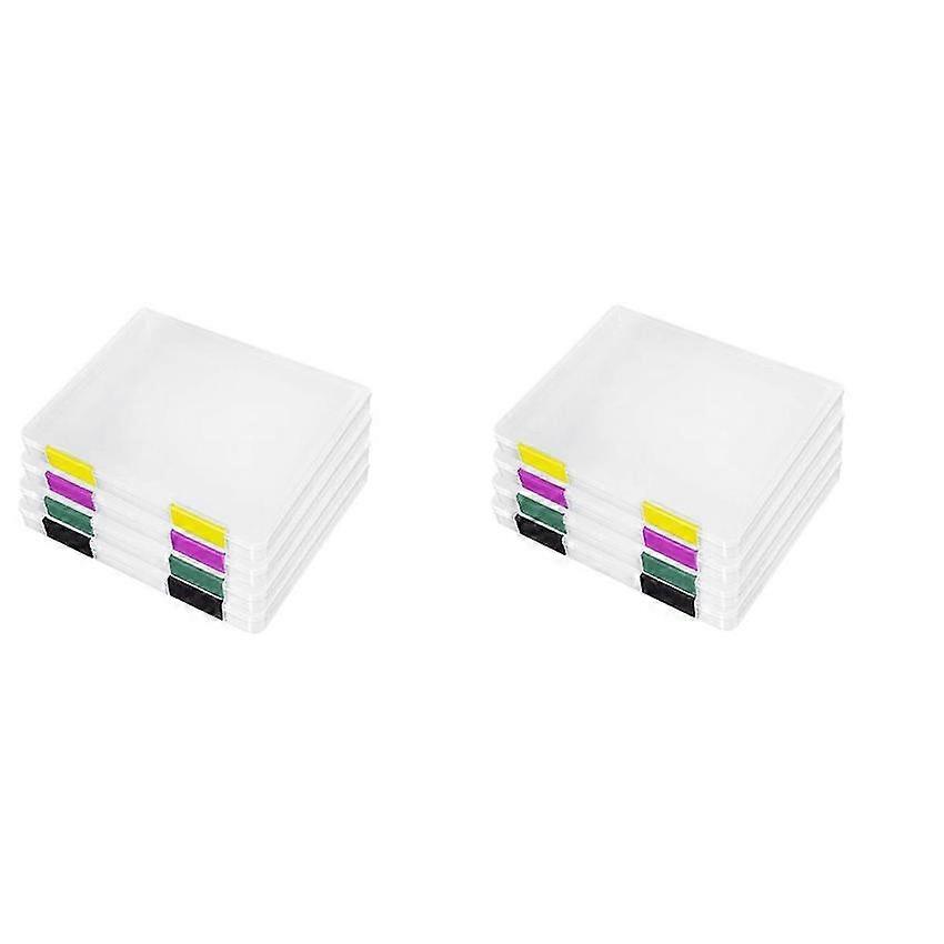A4 File Storage Box 8PCS Plastic Project Case for Scrapbook Paper 8.5x11