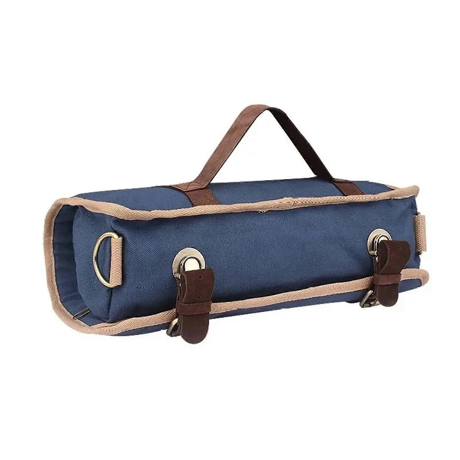 Bartender Bag Toolkit Portable Bar Anti Slip Canvas Tool Bag Travel Bag Cocktail Shaker Wine Set Storage Blue
