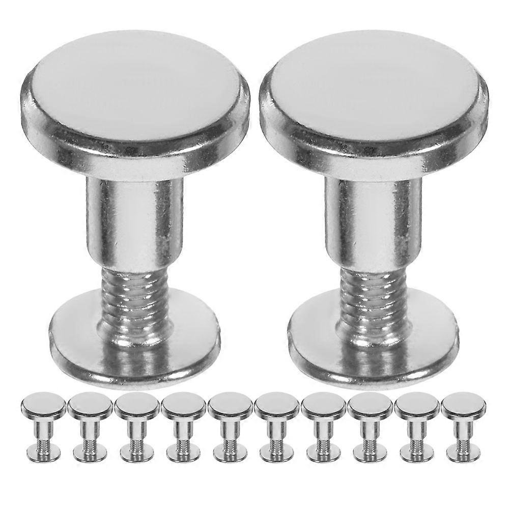 Handbook Bookbinding Screws for DIY 12Pcs Zinc Alloy Silver Binding Posts
