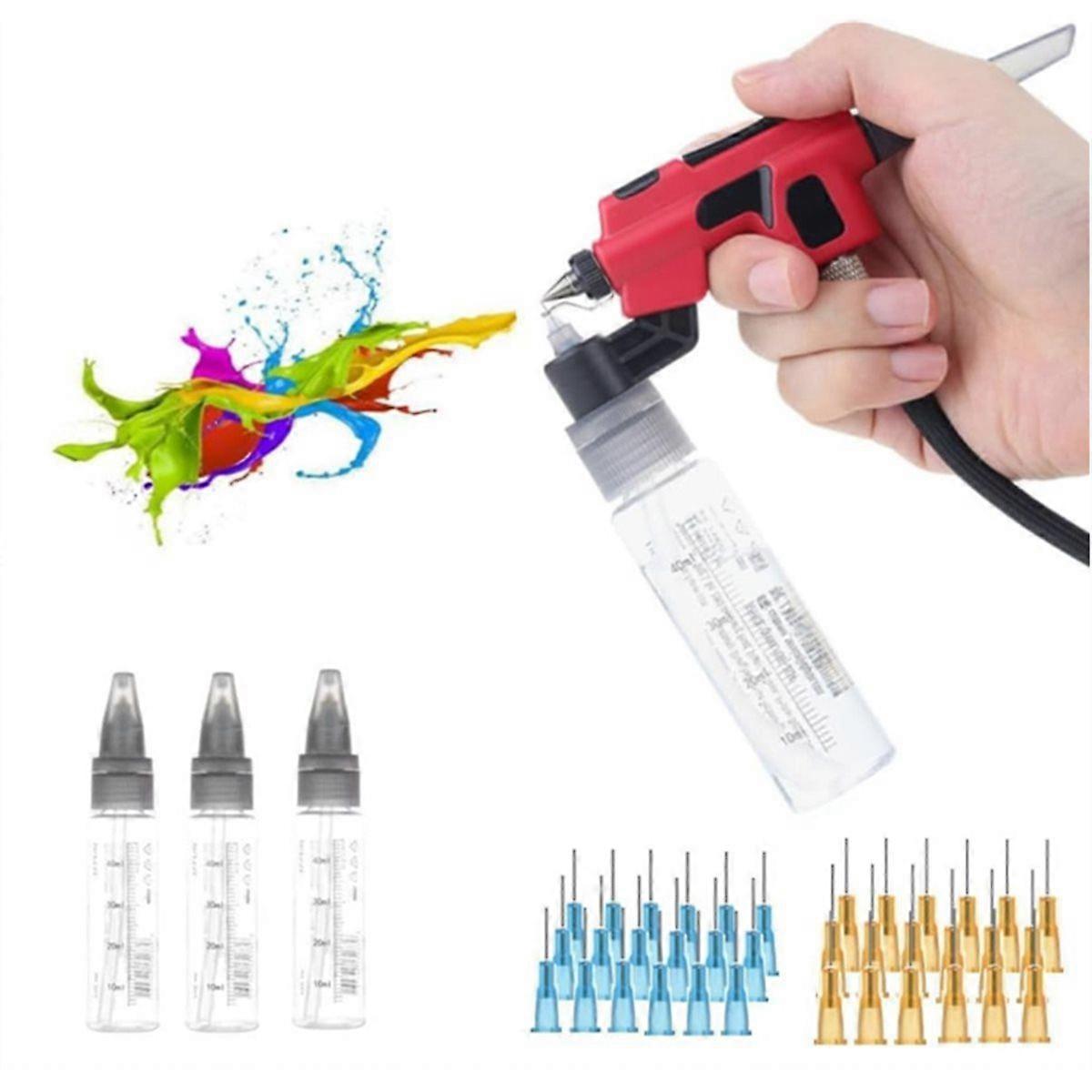 PT-AB Wash-Free Airbrush with Marker Rack for Models Painting Tool Quick Paint Change Hobby DIY Cra