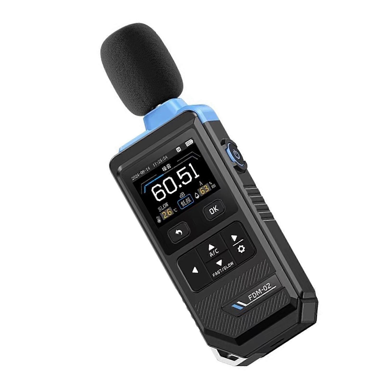 Rechargeable SPL Noise Level Meter Handheld Sound Level Meter 30-130dB for Home Library Digital Tester Decibel Meter Multicolor