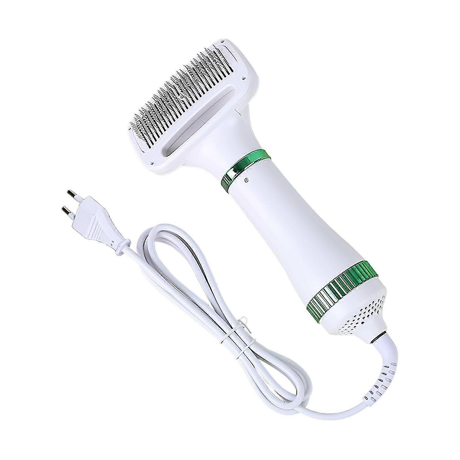 Sèche-cheveux portable pour animaux de compagnie avec brosse lisse, 3 températures, sèche-cheveux portable et silencieux 2 en 1 pour animaux de compagnie, épilation à un bouton, convient aux petits et moyens animaux.