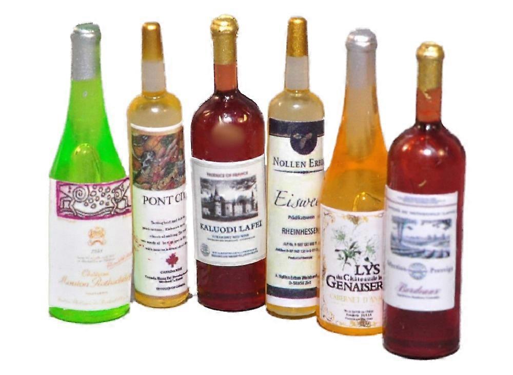 Dolls House Selection Of Wine Bottles Miniature Bar Pub Dining Room Accessory