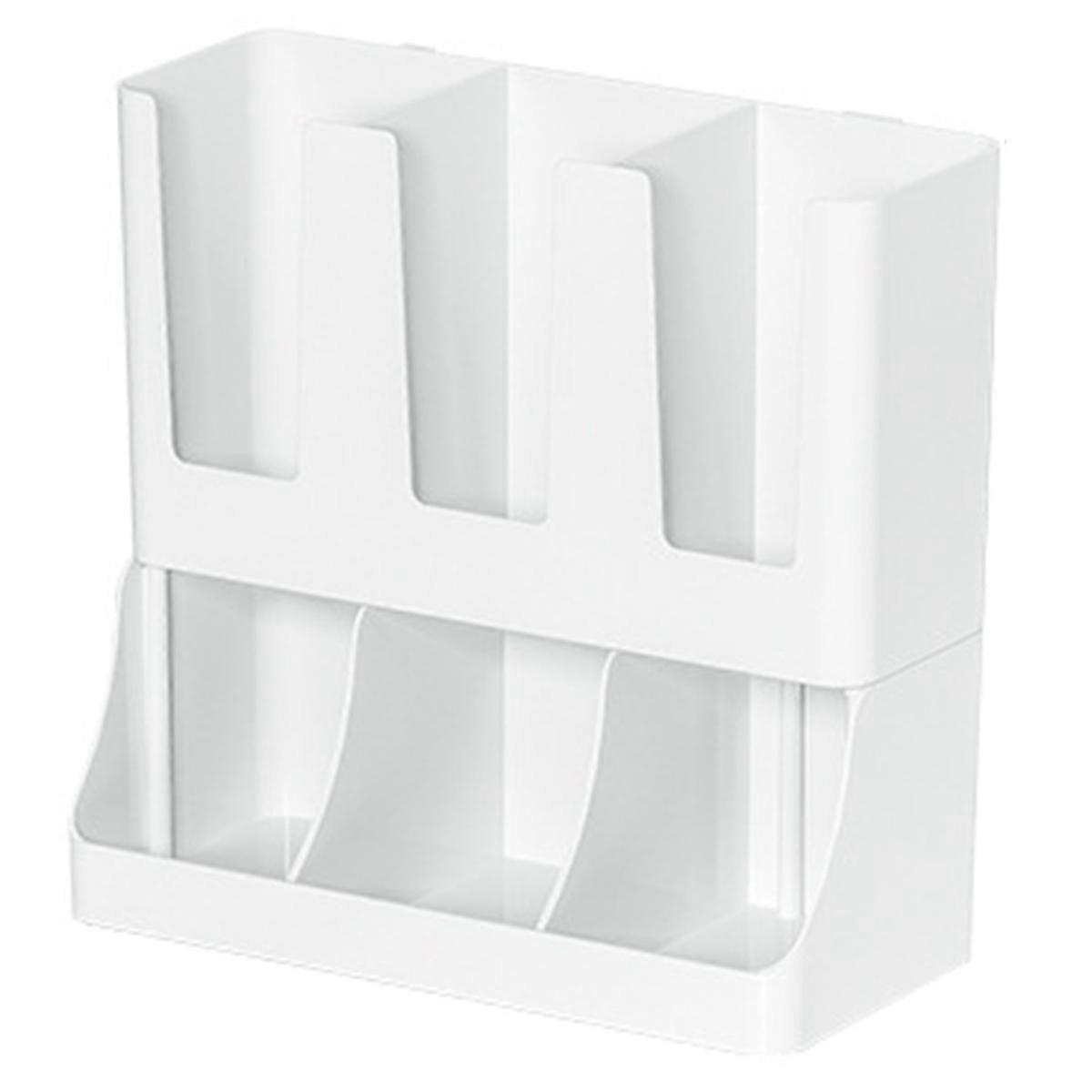 Disposable Paper Cup Holder, Multi-Functional Storage Box,Coffee Shop Straw Storage Box, Multi-Purpose Storage Box White