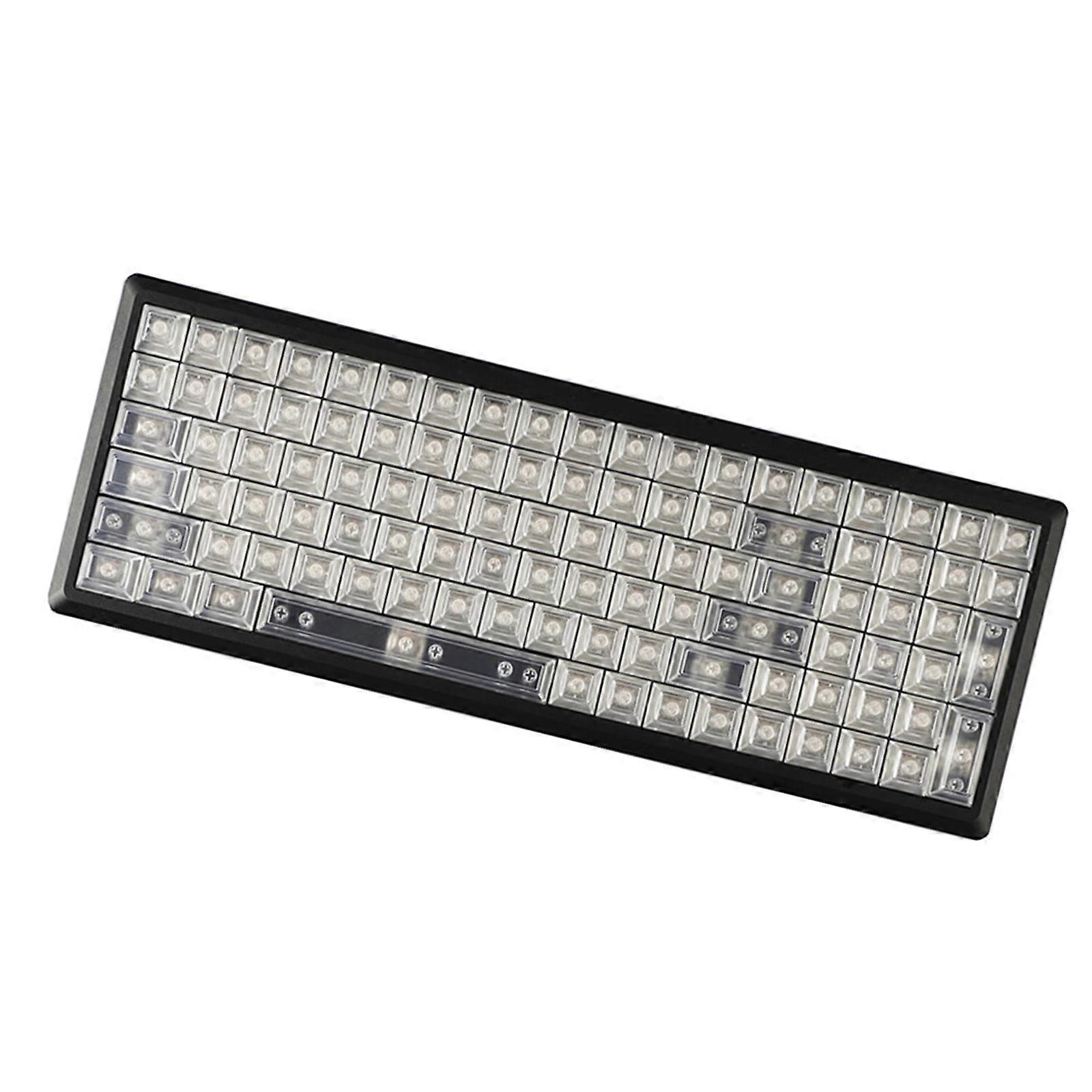 122PCS Mechanical Keyboard Keycaps DSA height Translucent Keycap Set for Mechanical Keyboards 7U Space bar keycap  transparent