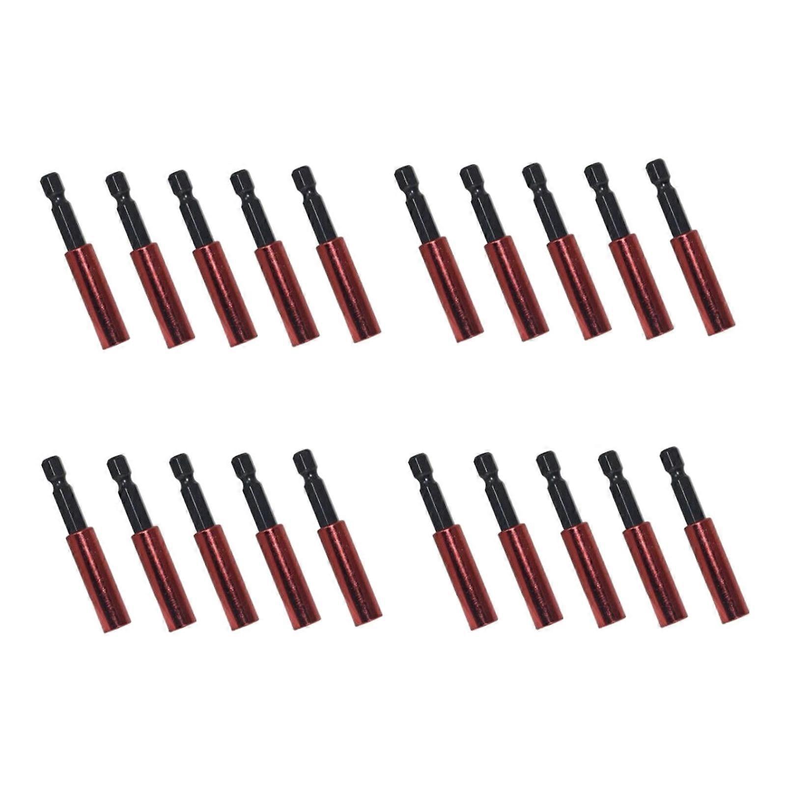 10/20Pcs 60mm 1/4in Hex Shanks Set Drill Bit Adapter Magnetic Screwdriver Extension Bit Tip Holder Multicolor