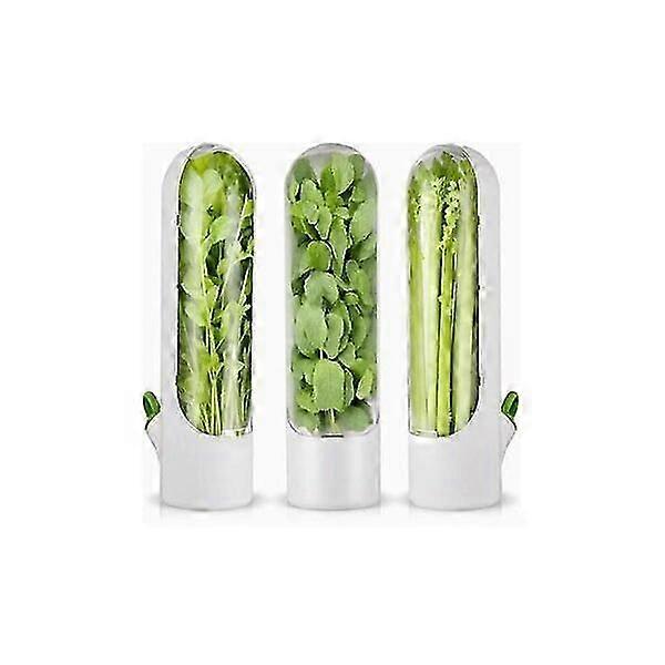 Refrigerator herb storage boxes, 3-piece set, 3-week long-term freshness preservation