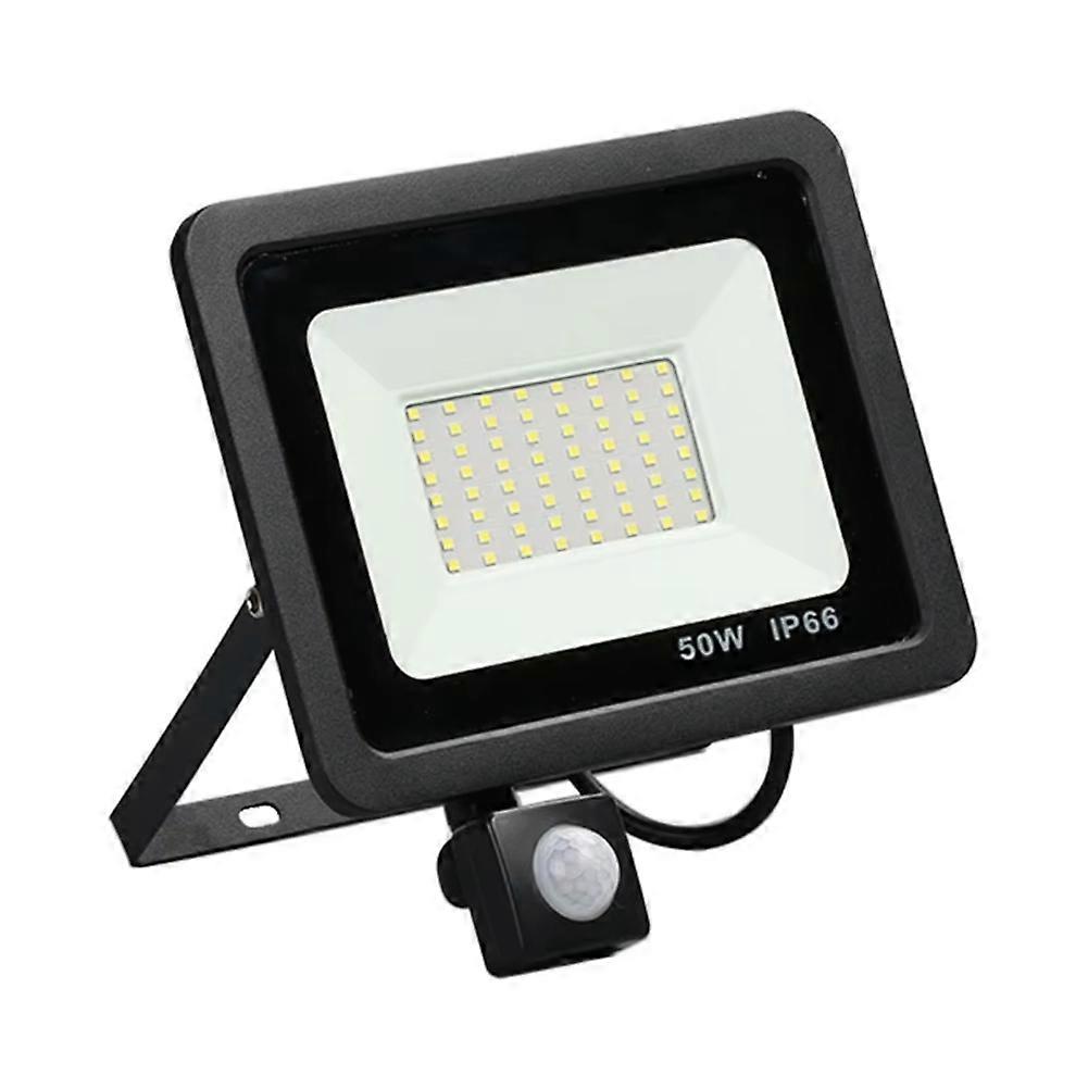 LED PIR Floodlight 50W Black Shell AC220V Waterproof