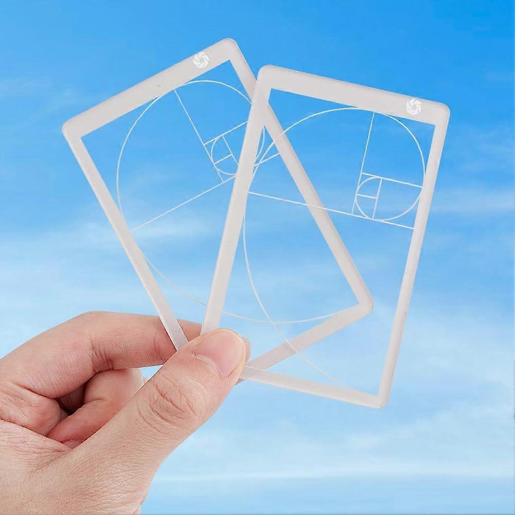 2pcs Golden Ratio View Finder 2 Styles Fibonacci Photo Composition Tool Viewer Photography Accessories Artist Viewfinder Composition Tool for Photogra