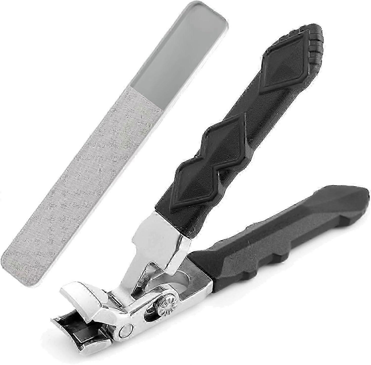 Easy-grip nail clipper for seniors featuring hygienic collection system