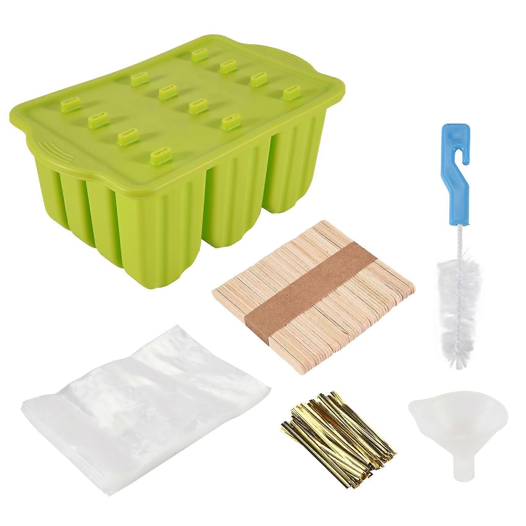 Silicone Popsicle Mold,Frozen Popsicle Mold Maker for Popsicle Ice Cream DIY,with 50PCS Popsicle Sticks Popsicle Bags
