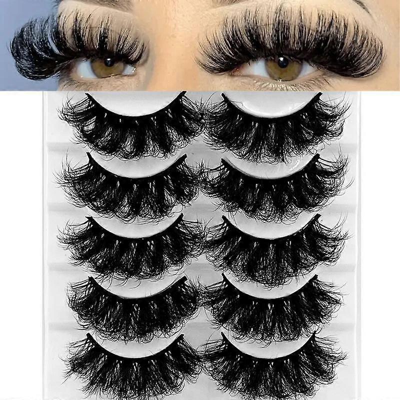 Fluffy False Eyelashes for Eyelash Extension, 5 Pairs Curly & Thick Eyelashes for Eyelashes Extensions, Full Volume Eyelash for Lashes Exten