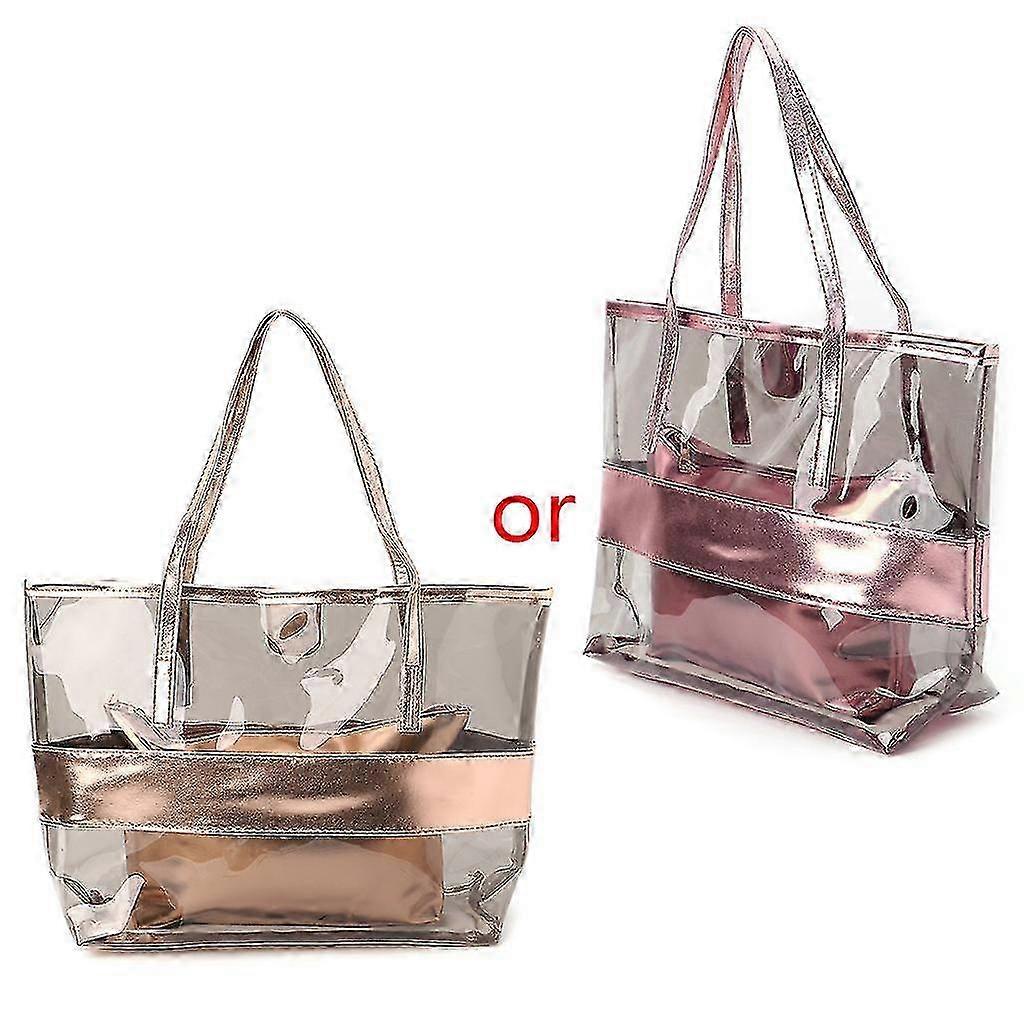 Borsa da spiaggia trasparente versatile: spaziosa e alla moda