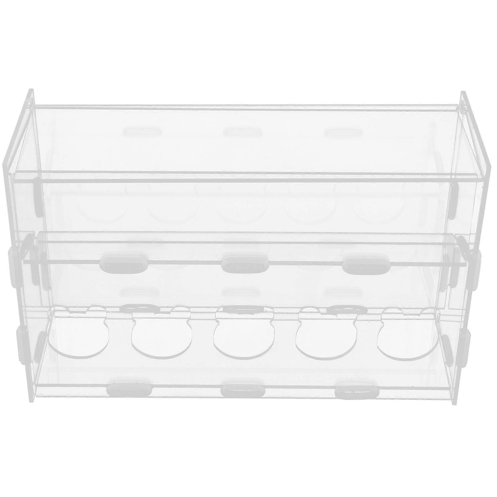 Clear Acrylic Feeder Box for Rutin Chicken Feeding