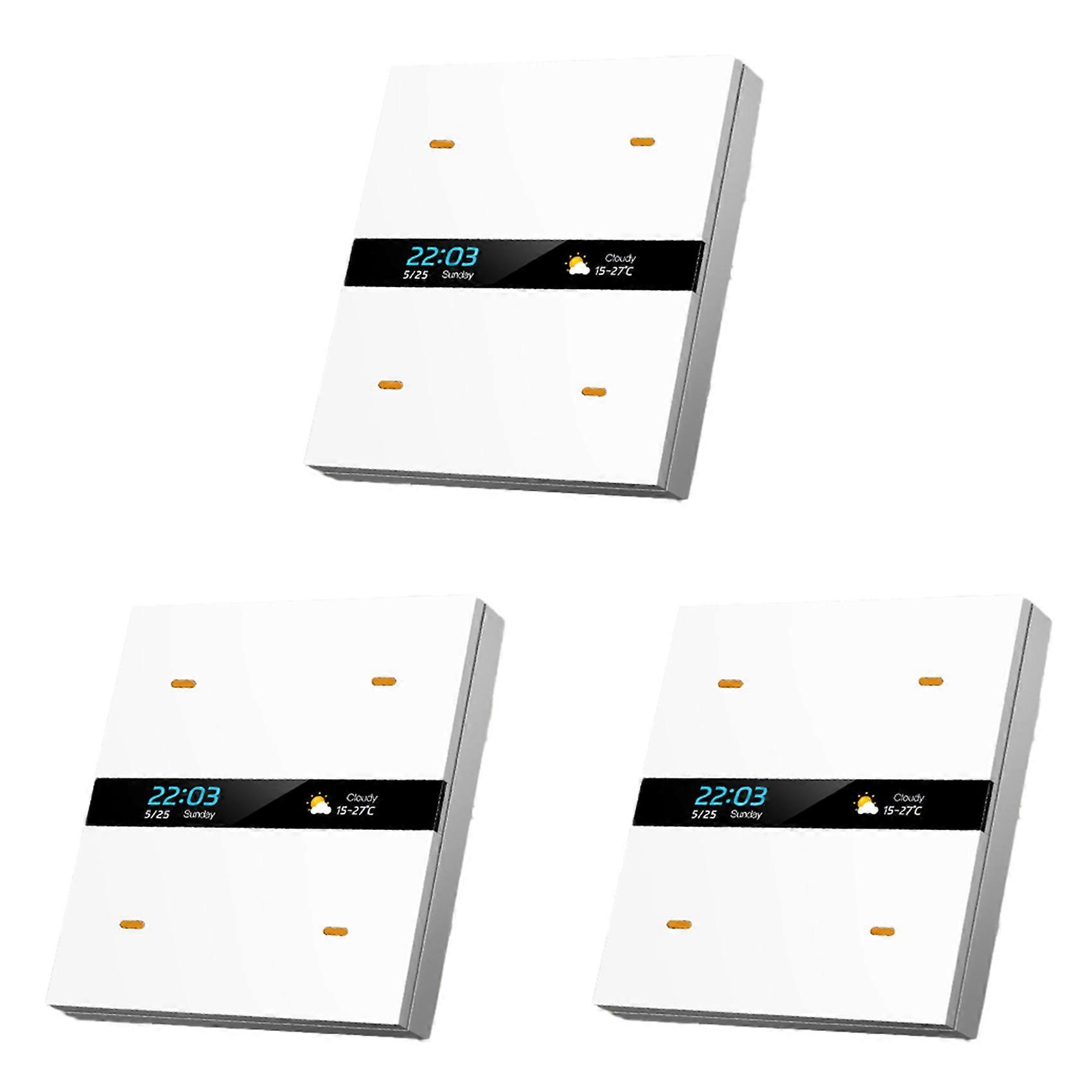 3X Tuya Zigbee Smart Scene Switch Lighting Smart Control Scene Control Switch Panel Smart Socket 485 86 Box B