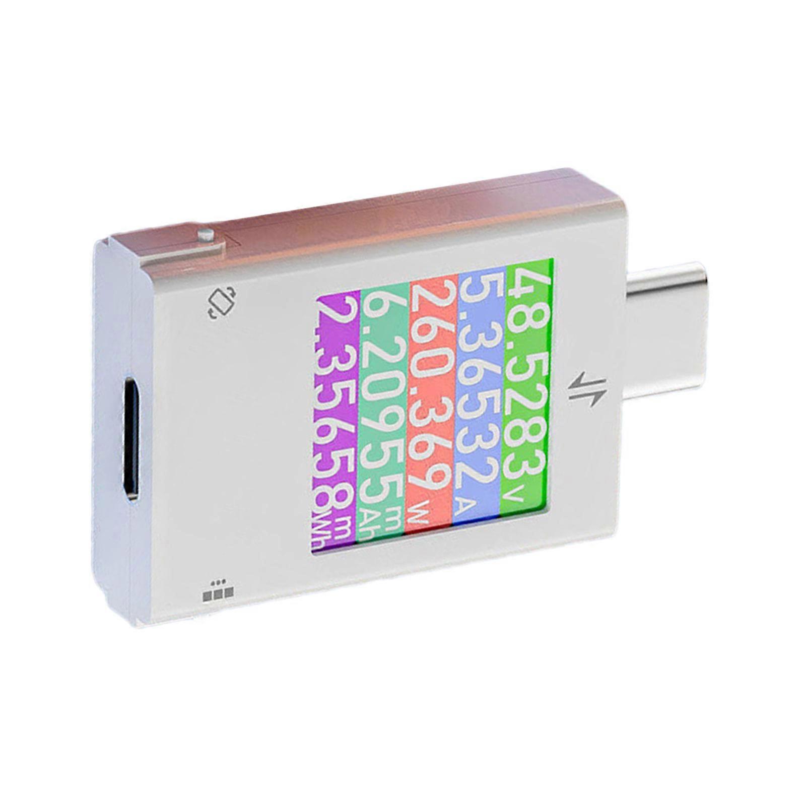 Advanced USB Type C Charging Analyzers Offering Real Time Measurements Voltages Current Power on Smartphones  White