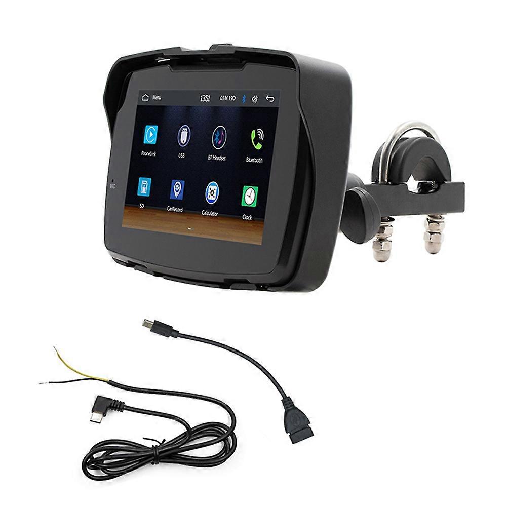 Motorcycle GPS Navigation IP65 Waterproof Wireless Carplay Android Auto Display 5 Inch Bluetooth Portable Screen