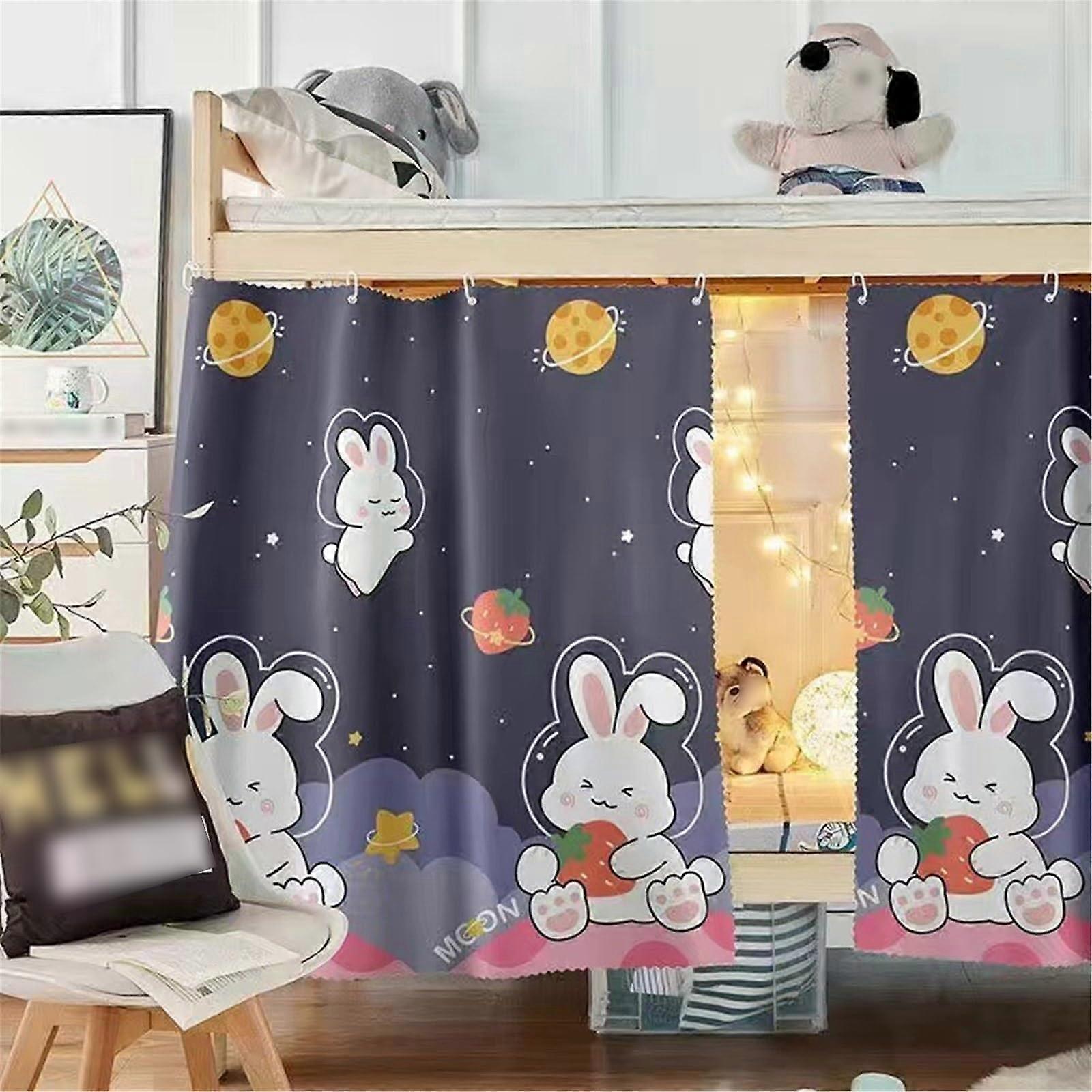 Bed Curtain Set with Full Privacy Coverage, Light Blocking Design for Dorm or Loft Bunk Bed