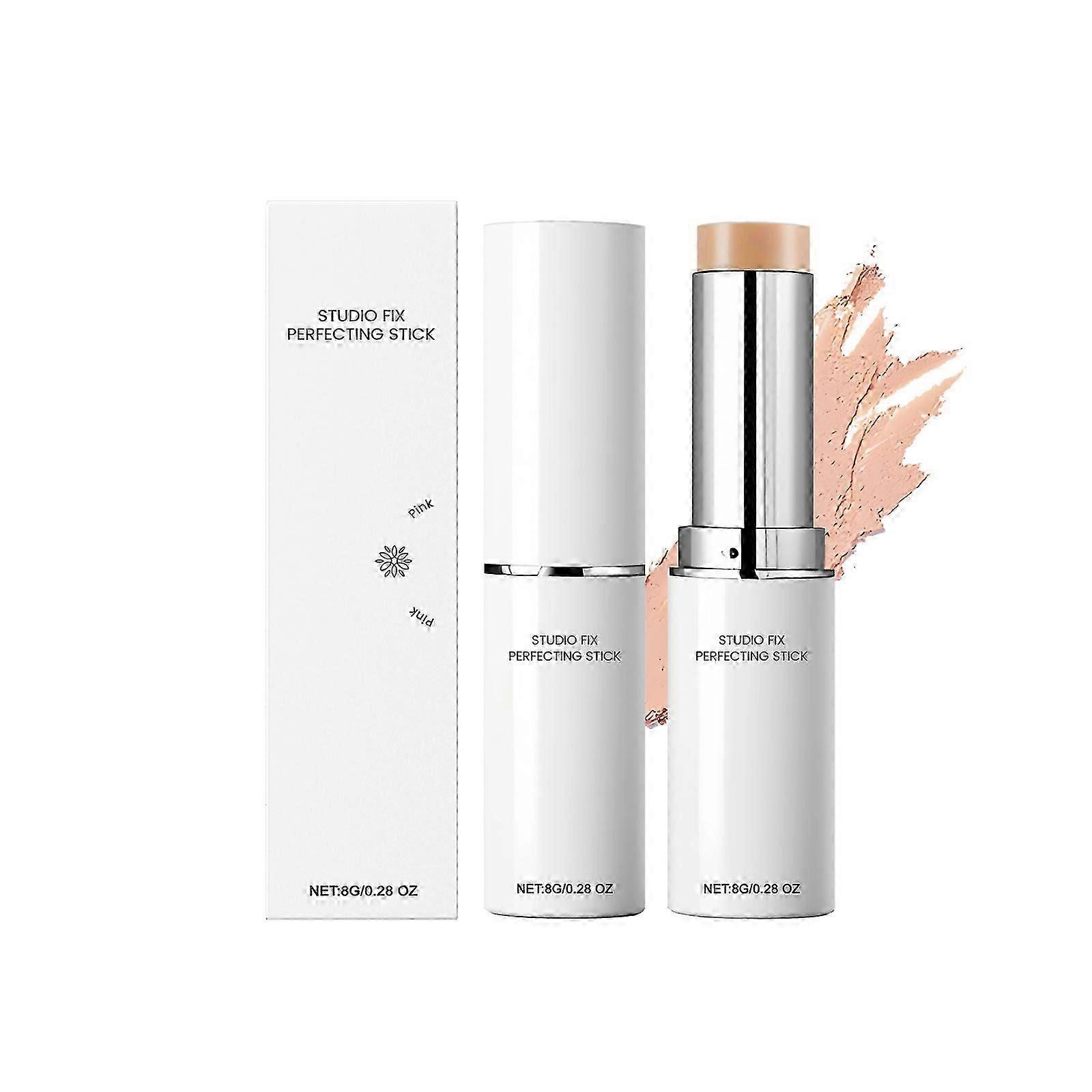 Amz Pink Brightening Concealer Foundation Stick Doesn't Smudge, Is Light, Natural And Adherent, Moisturizing And Suitable For Daily Makeup Application