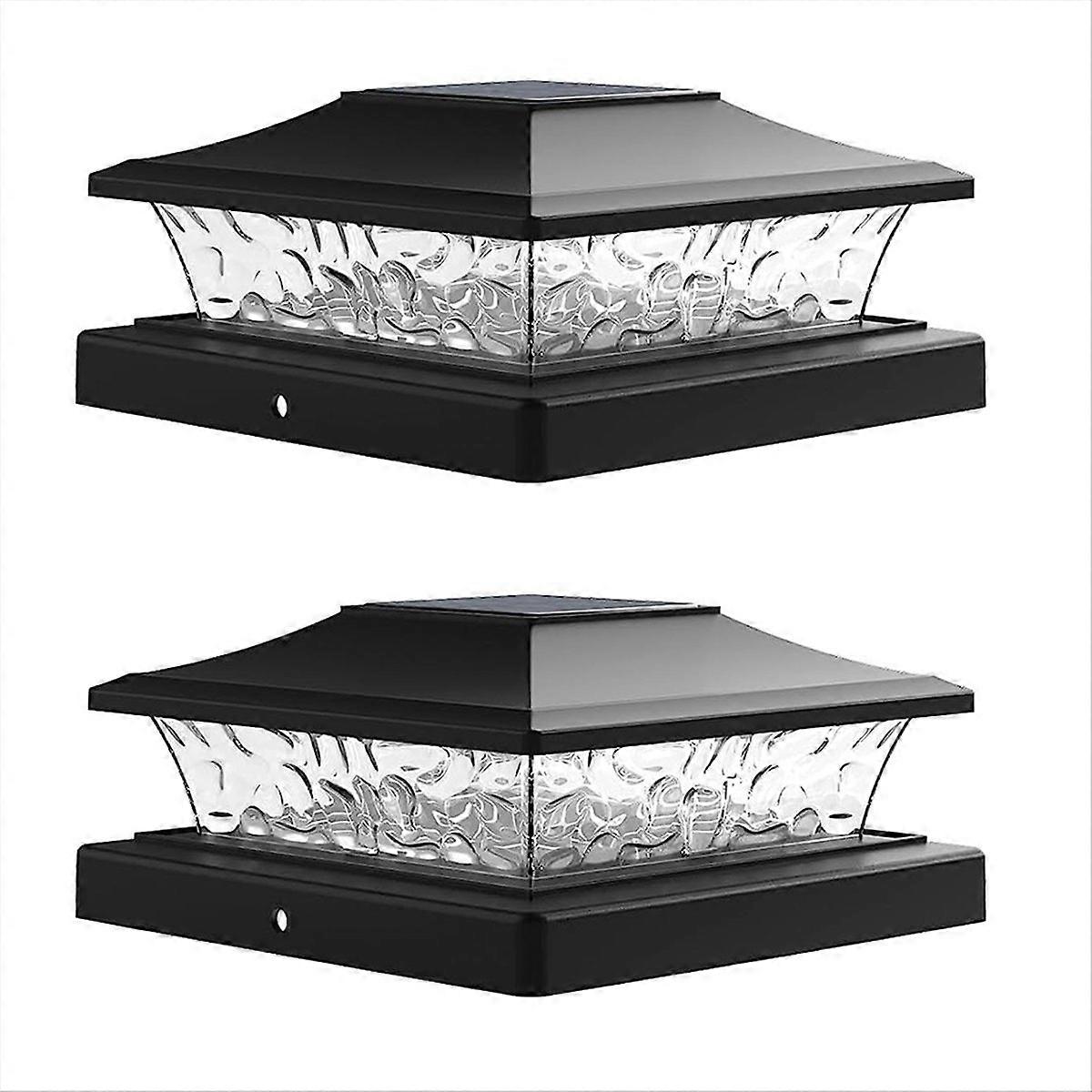 Solar Post Cap Lights Udendørs Dæk Hegn Post Light 2Pack