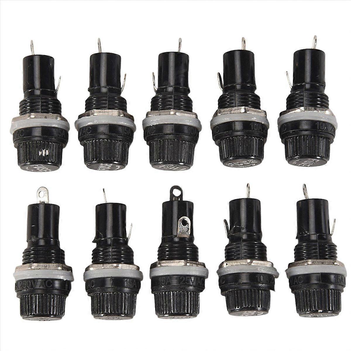 10 Pcs Electrical Panel Mounted 5 x 20mm Fuse Holder
