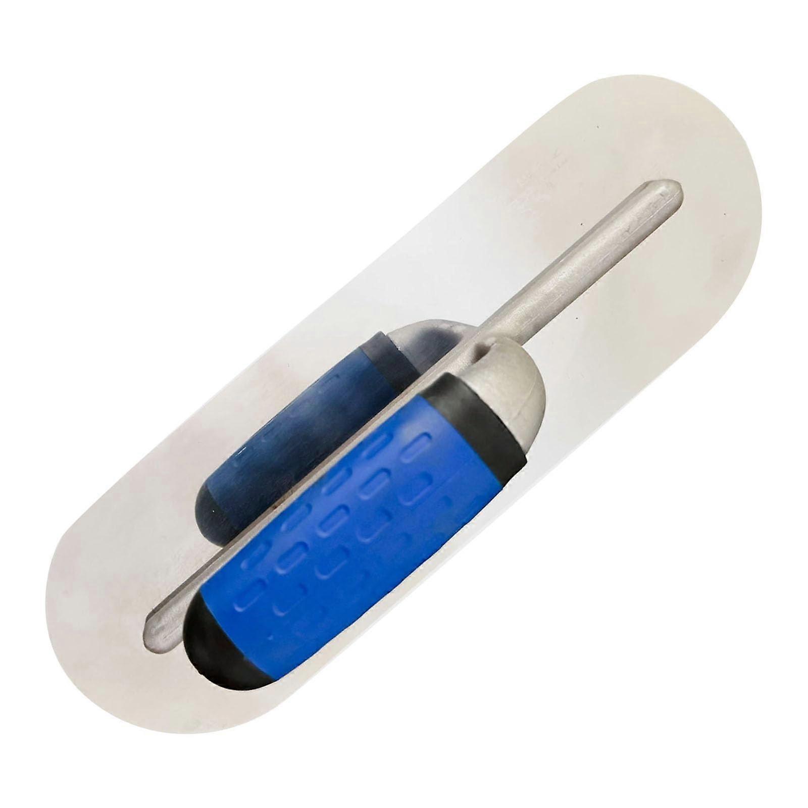 Stainless Steel Rounded Corner Plastering Trowel with Ergonomic Grip for Smooth Finish 30x10cm