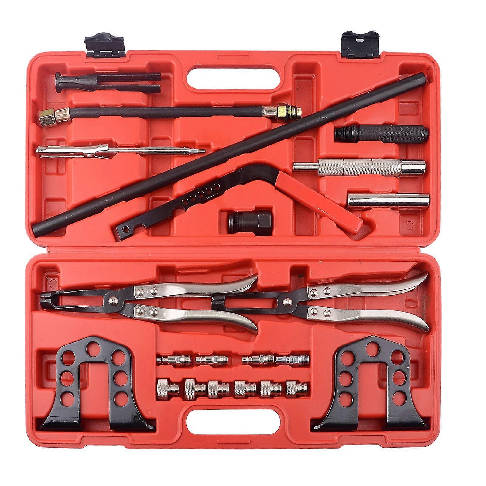 Valve Spring Compressor Tool Kit with Valve Stem Seal Removal Set for OnEngine Service