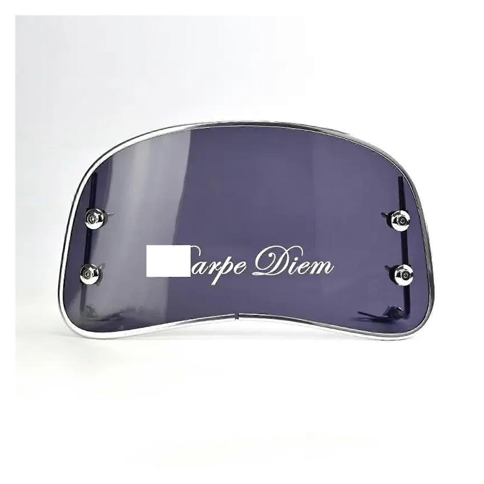 Motorcycle Windshield Victorian Style Adjustable Height Touring Front Screen Black Wind Protection