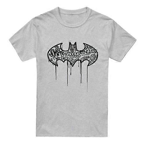 Batman Mens Graffiti Heather Logo T-Shirt