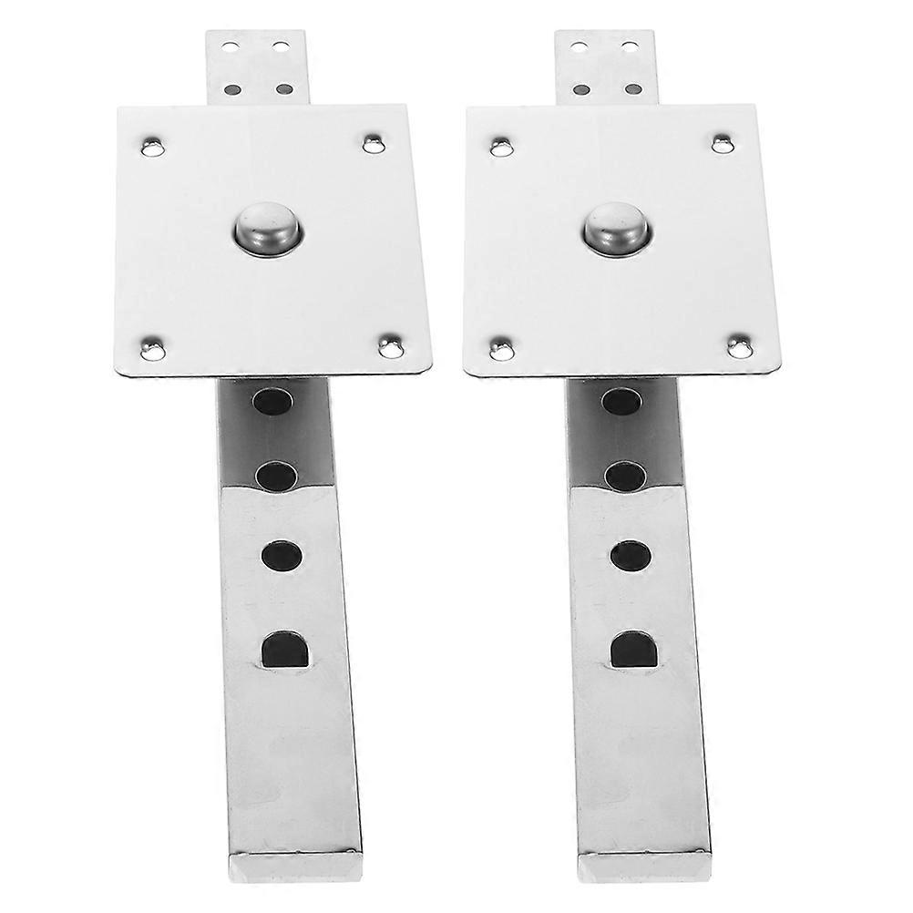 Barber Chair Headrest Bracket for Chair Attachment 2Pcs Silver