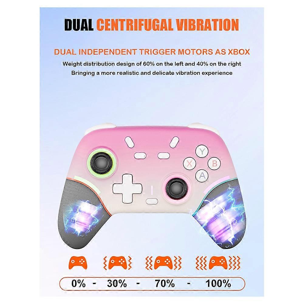 Multi-Platform Wireless Bluetooth Game Controller for Switch PS Android IOS PC Ergonomic Joystick with Dual Vibration B