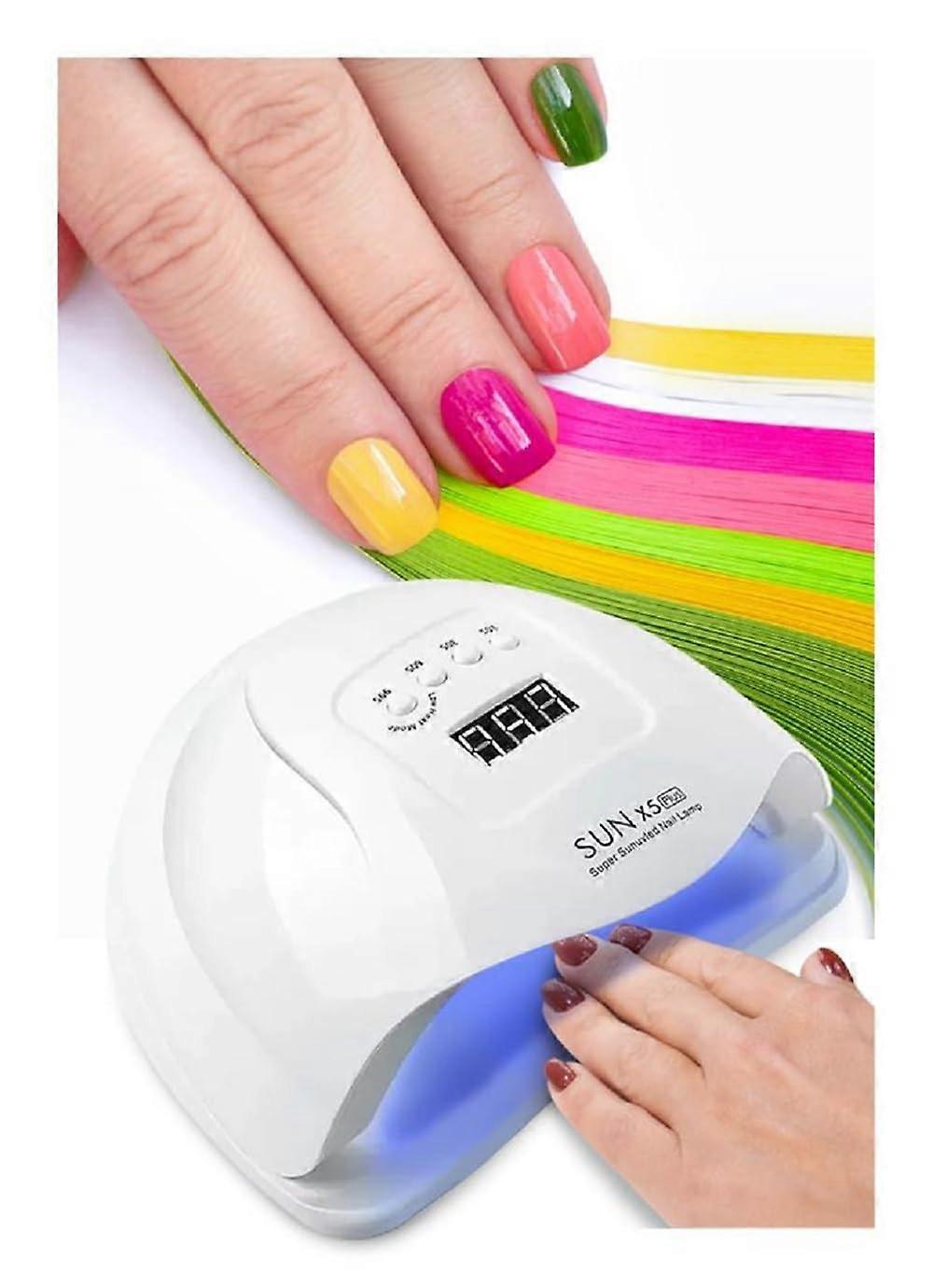 Professional LED Nail Lamp 80W UV Dryer with LCD Timer and Smart Sensor for Fast Gel Curing