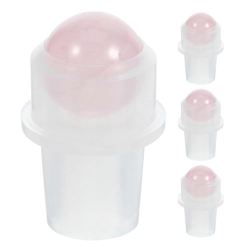 Jade Essential Oil Roller Ball Inserts for Bottles 4Pcs Pink Replacement