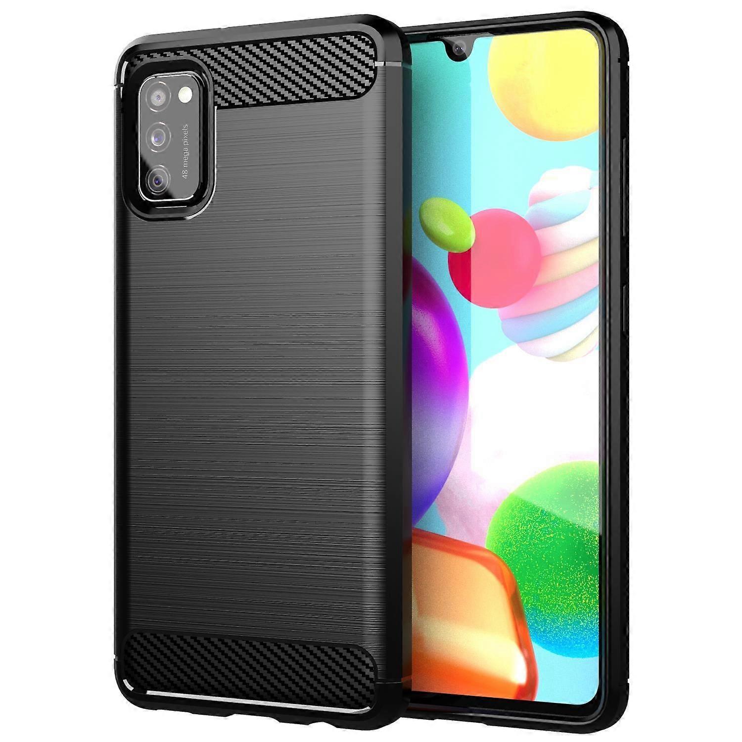 TPU Protective Case Samsung Galaxy A41 Case - Carbon Optic