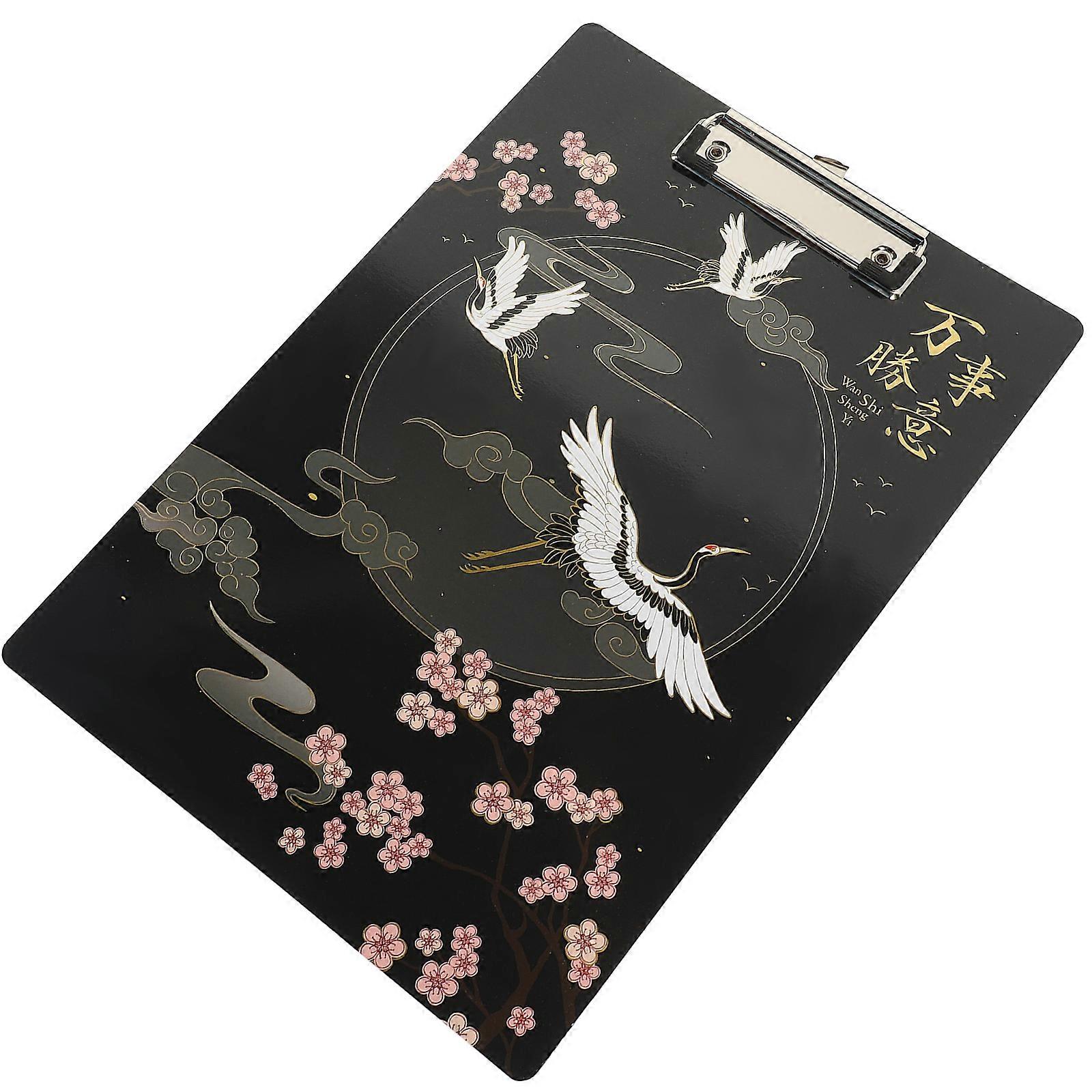 Acrylic Writing Board Clipboard for Students with Decorative Clip