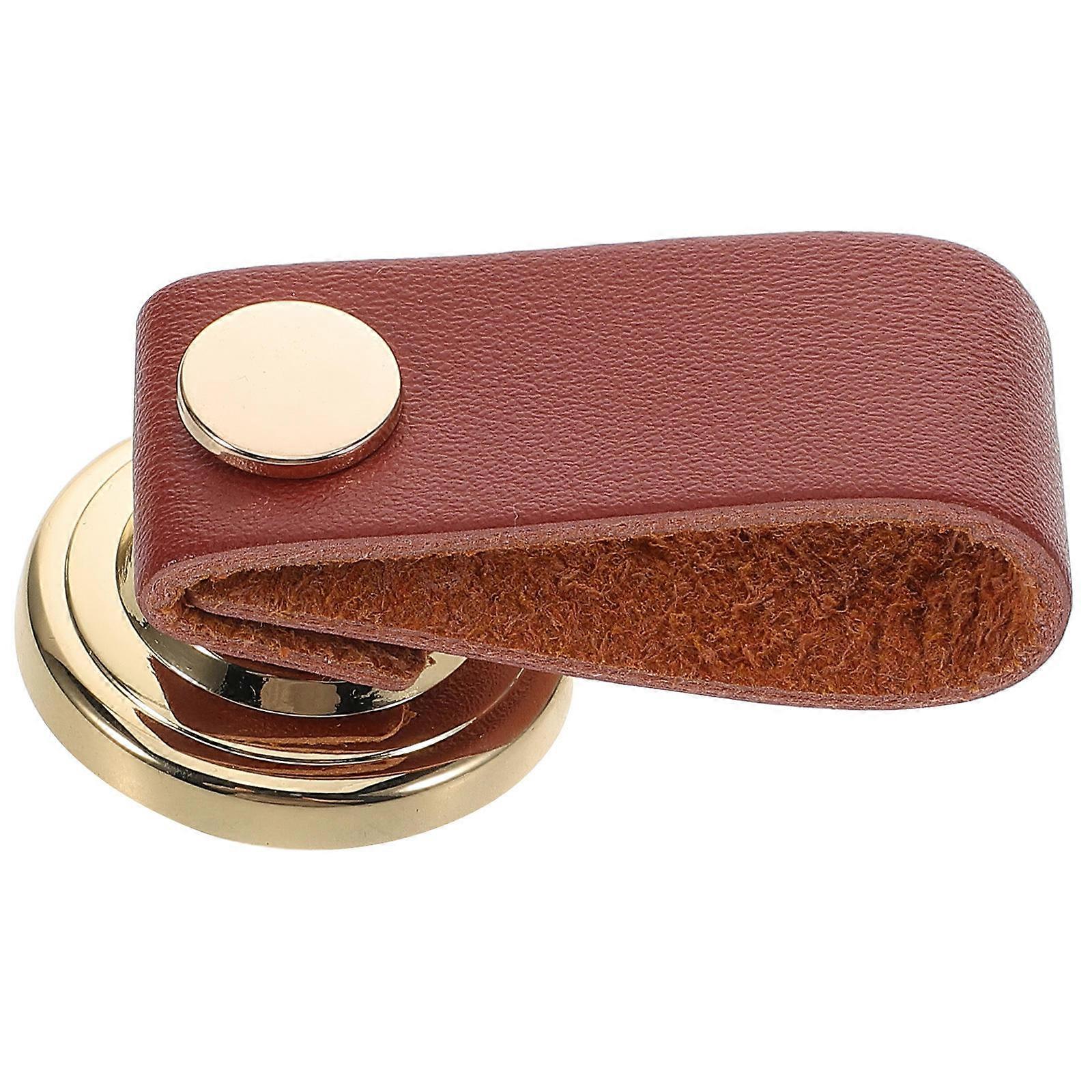 Light Brown Fake Cabinet Handle with Single Hole for Home 4Pcs Drawer Pulls