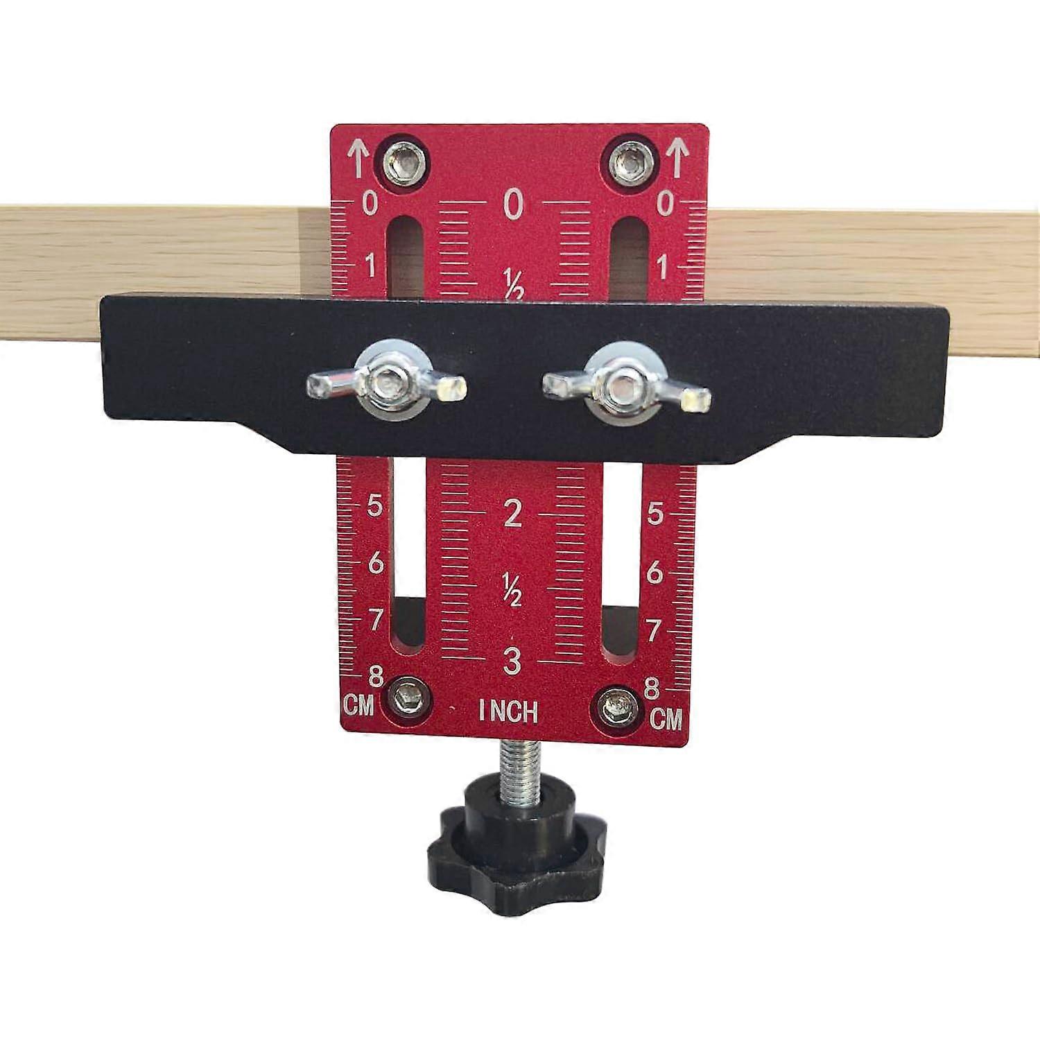 Cabinet Door Installation Jig with Adjustable Hinge Mount, Precise Alignment, Aluminum Alloy Tool