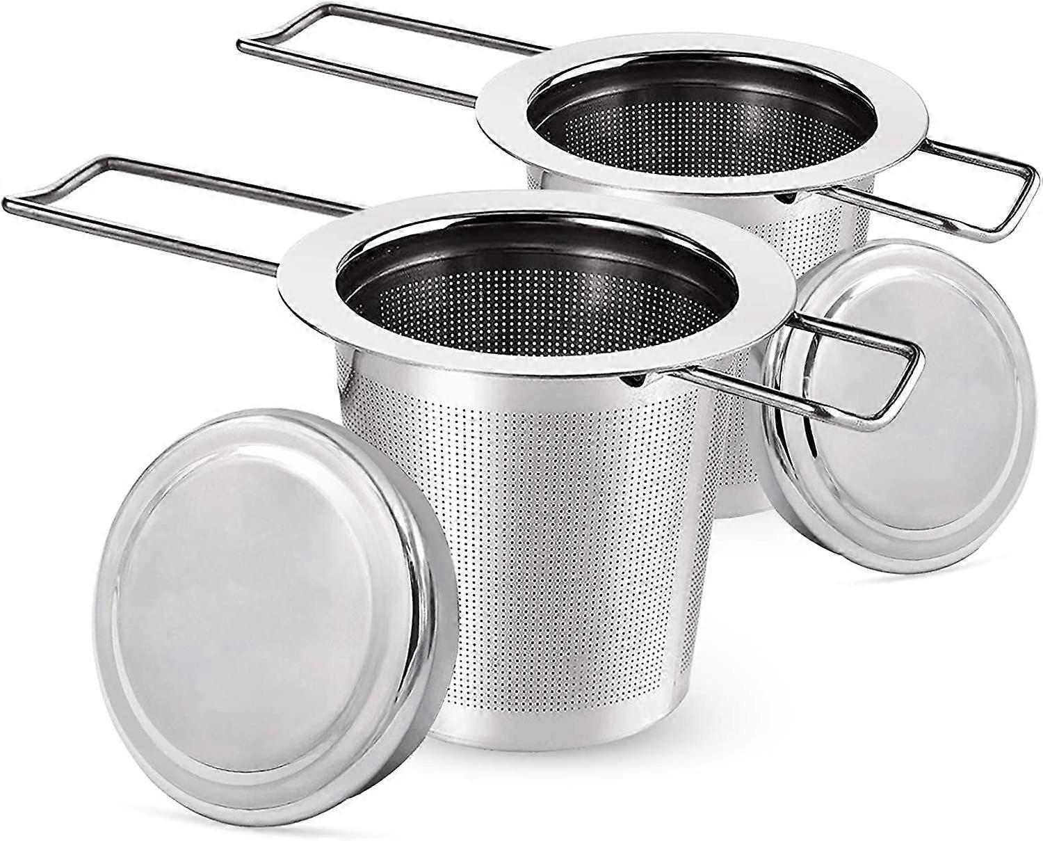 tea Infuser Stainless Steel Tea Strainer Steeper Filter with Folding Handle