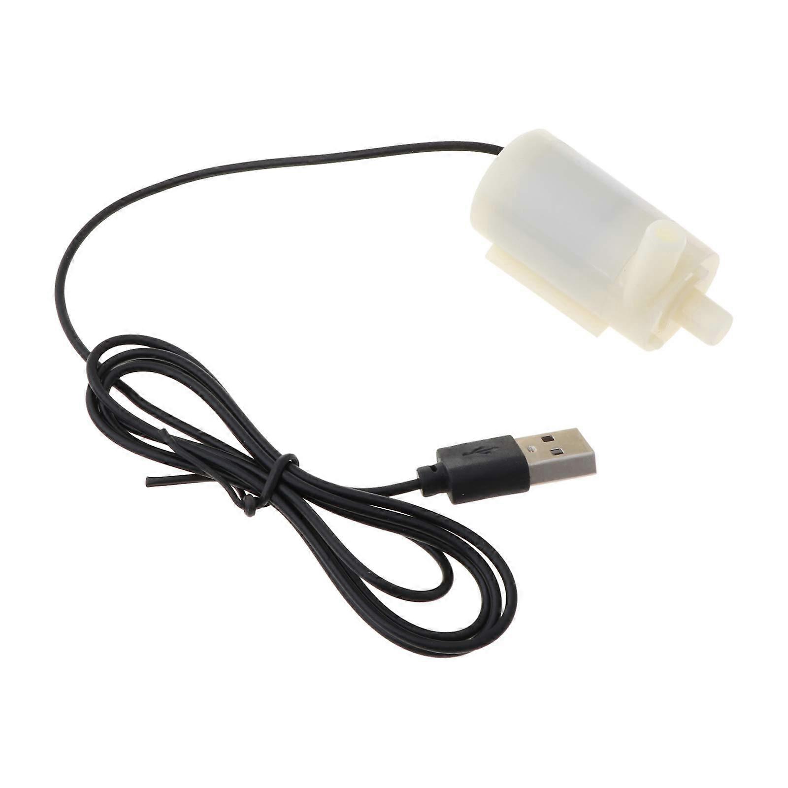 Low Noise Motor Water Pump for Fish Tanks and Aquariums, USB Powered Fountain Pump, Compact Size, Durable Material