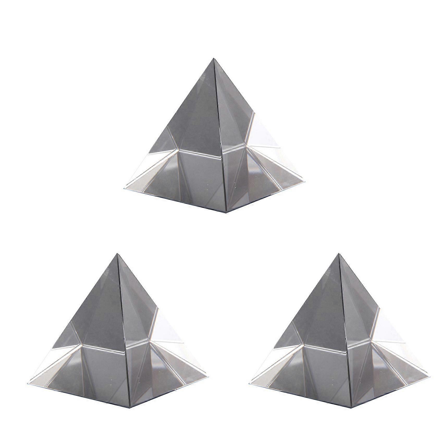 3X Prism Optical Glass Pyramid 40mm High Rectangular Polyhedron Suitable for Teaching Experiments