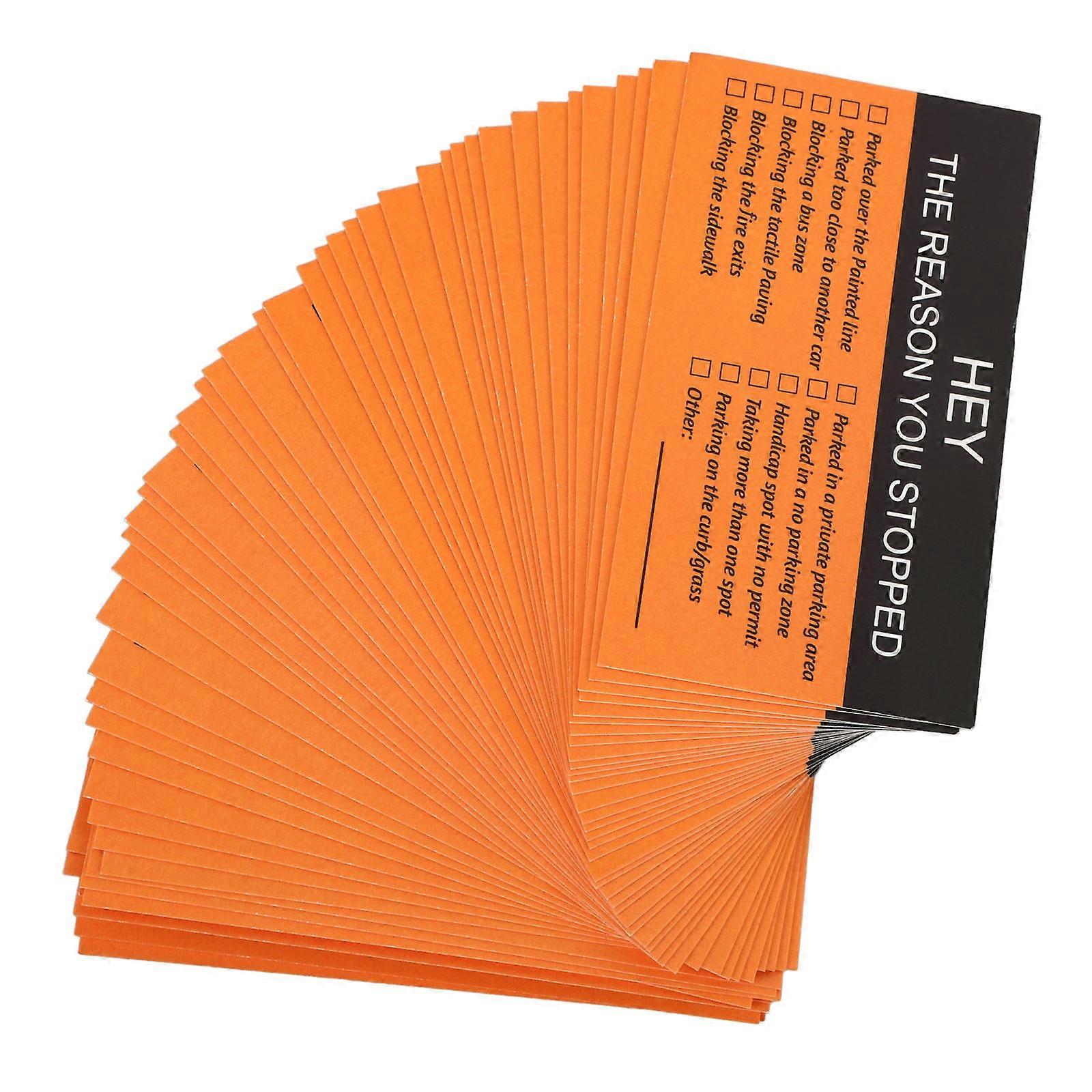 Paper Bad Parking Card for Warning 100Pcs Multi Color Durable Sheets