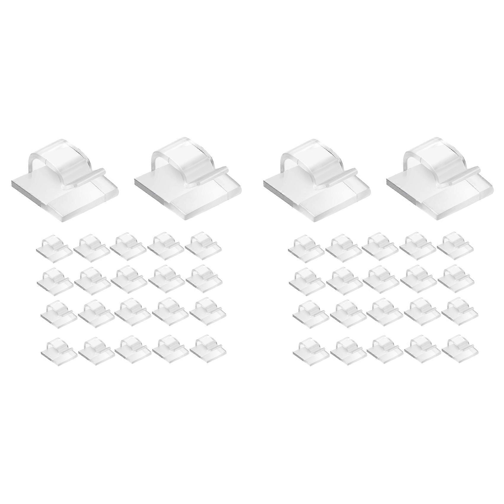 200 Pc Outdoor Light Clips for String Lights Self Adhesive Mini Cable Hooks Wire Clips Hooks Cord Organizer Holder Clear